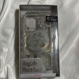 Bebe Clear and Silver MagSafe Case for iPhone 15 Pro Max
